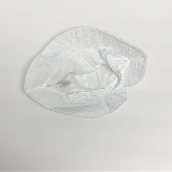 Wonder Nation |Girls Toddler One Size | White Eyelet Strap/Bow Sun Hat NEW NWT - Picture 5 of 10